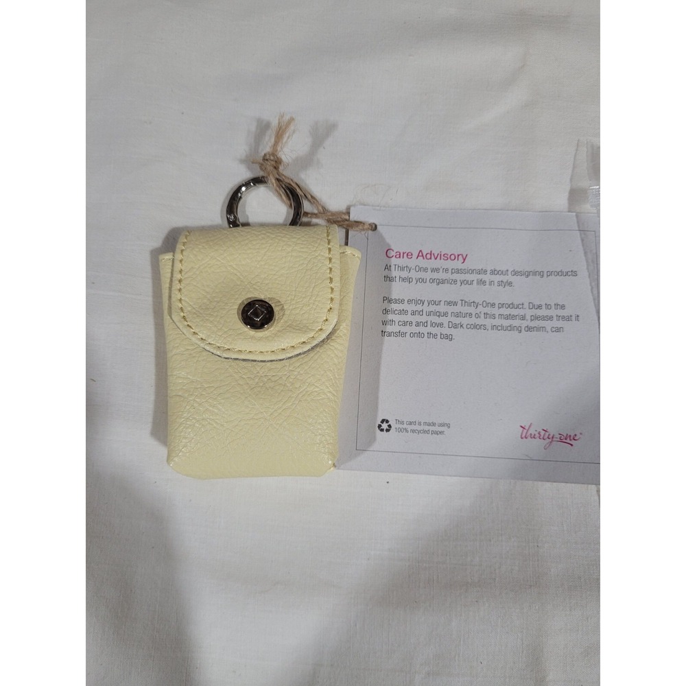 NEW in bag Thirty One Snap To It Pouch -Honey  Yellow Smooth Pebble